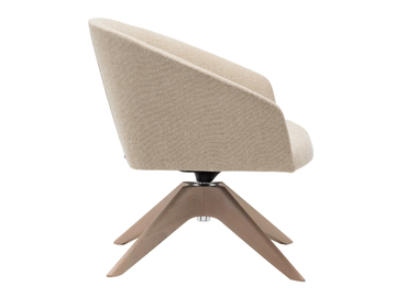 BRANDY BU3017 - Swivel fabric easy chair with armrests by Andreu World - view 2